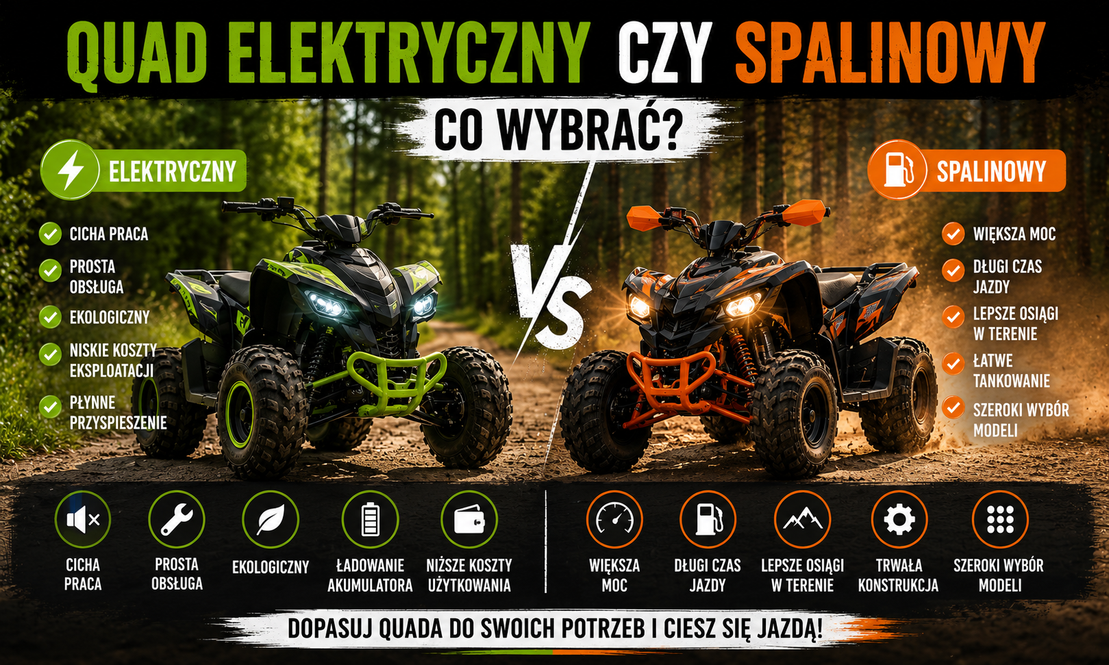 Quad elektryczny czy spalinowy – który wybrać? Kompletny poradnik